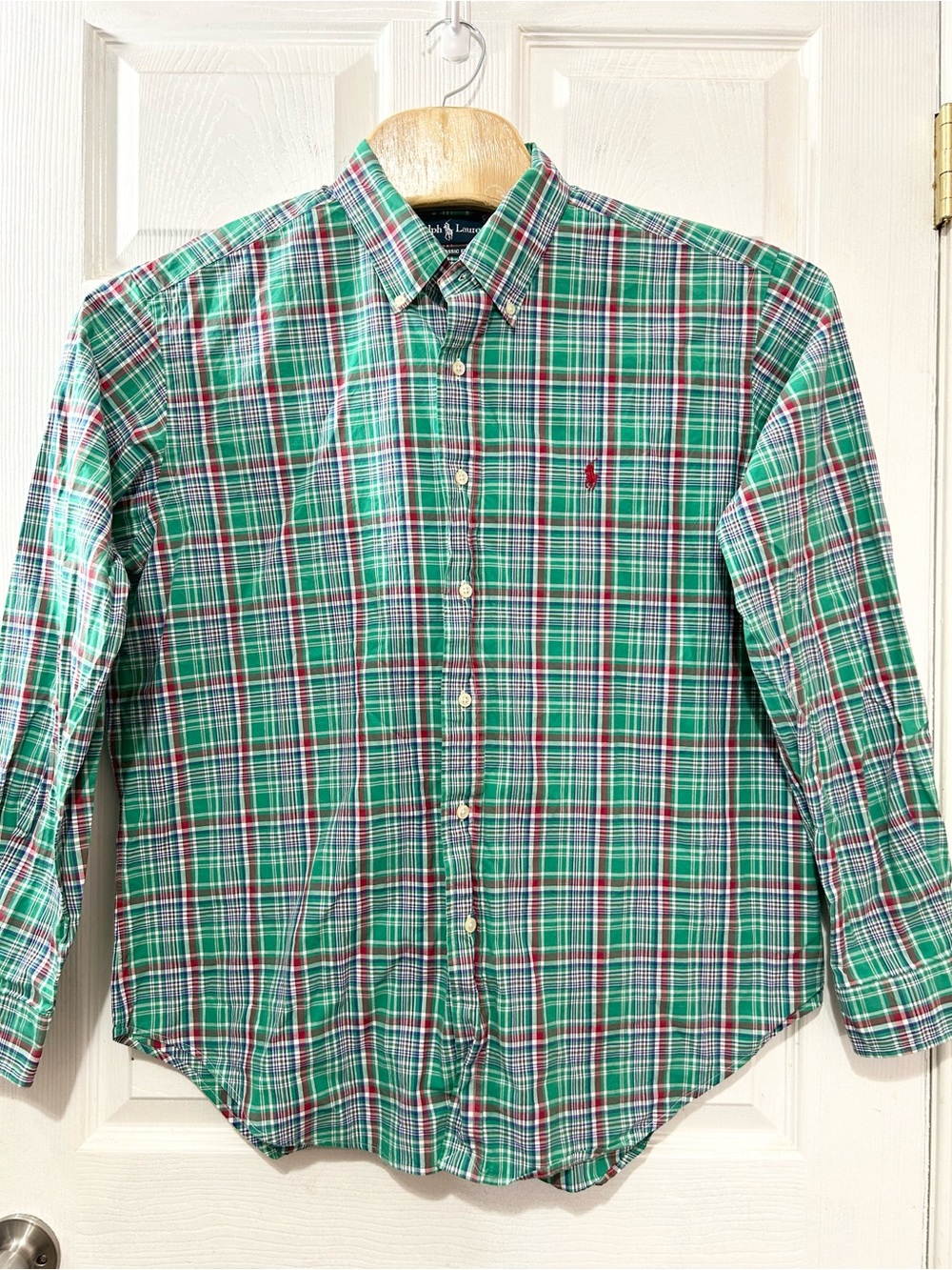 Polo Ralph Lauren Classic Fit Plaid Button Down Shirt Men’s XL Green